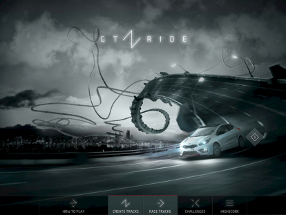 GT RIDE – Viral Gaming für Kia – Tablet App