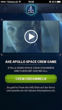 Axe Apollo – Engagement-Kampagne – Smartphone