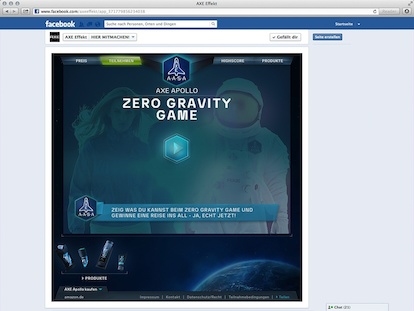 Axe Apollo – Engagement-Kampagne – Tablet