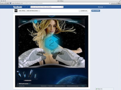 Axe Apollo – Engagement-Kampagne – Tablet