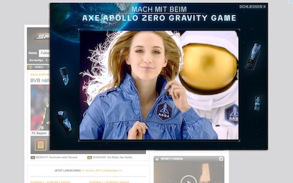 Axe Apollo – Engagement campaign – Online-Measures – Desktop