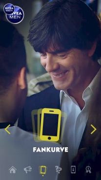 NIVEA MEN WM App – „Fankurve“ – Smartphone