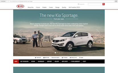 Kia Sportage – Digitale Kampagne – Website – Desktop