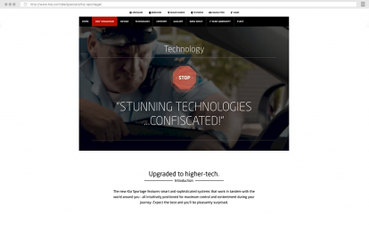 Kia Sportage – Digital campaign – Website – Desktop