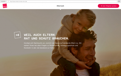 ver.di – Digitale Awareness-Kampagne – Macht immer Sinn – Website – Desktop